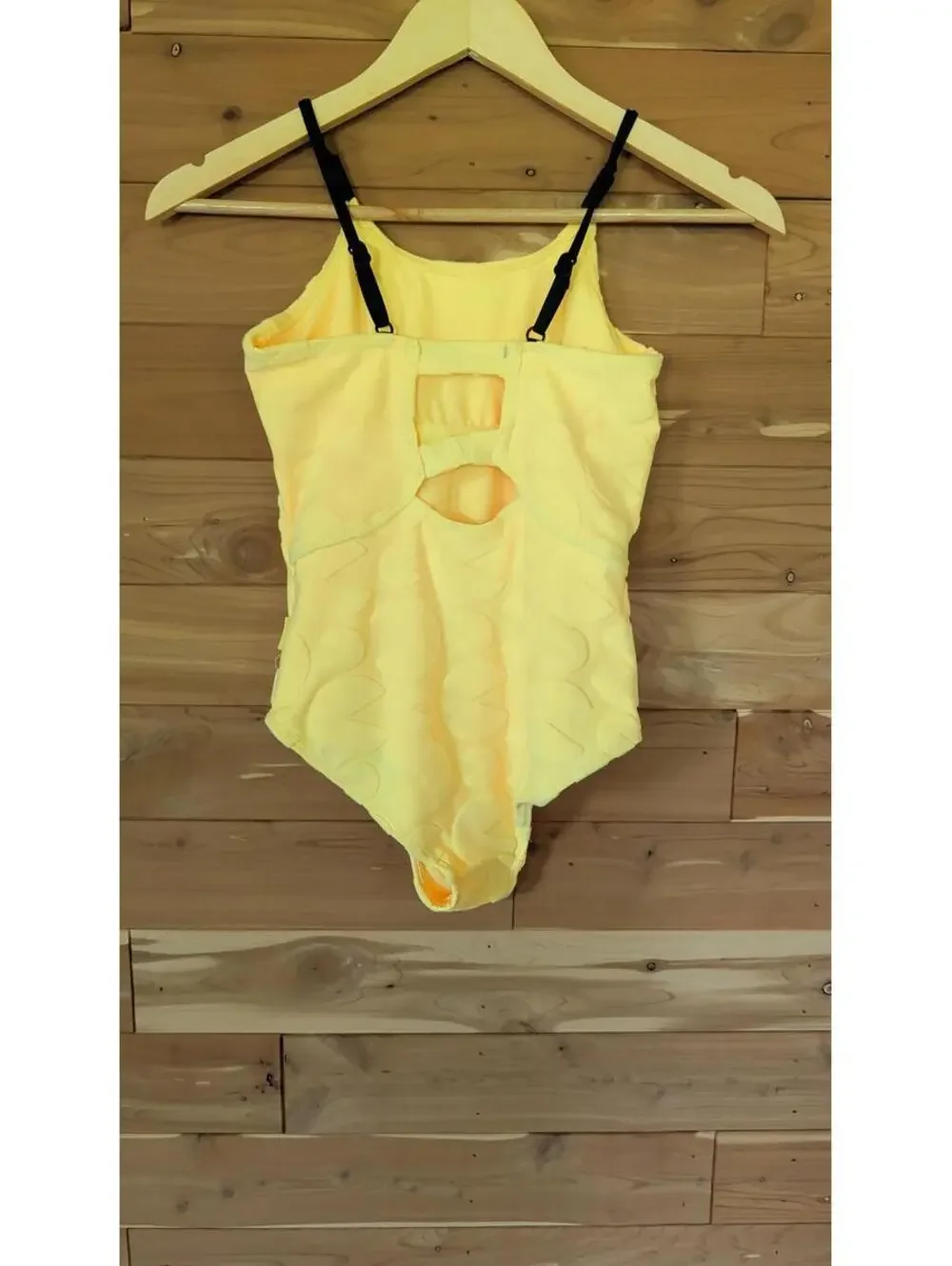 Justice Pac-Man Girls Yellow One-Piece Swimsuit Size M (10) NWOT